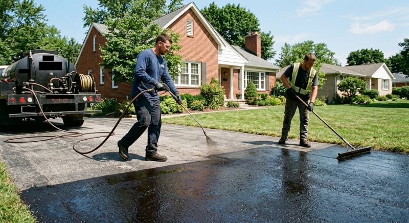 Hot Tar Driveway Sealing in Fort Myers, FL